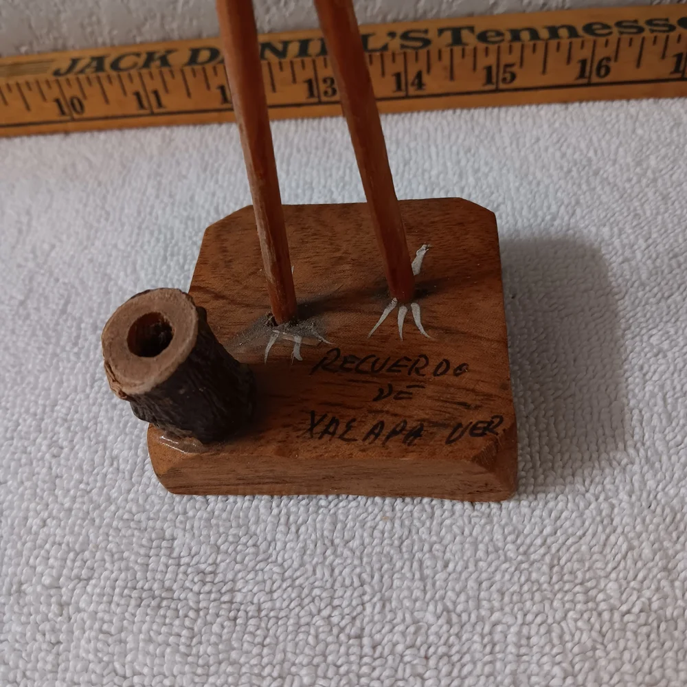 Handcrafted Wooden Bird Sculpture